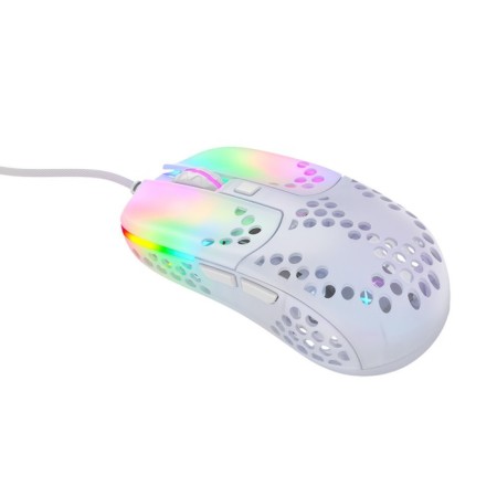 Mouse XTRFY MZ1 - ZY’S Rail, game, wired, RGB backlight, 16000 dpi, USB, white