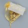 Bag Gift Organza Gold "Gift", with a nameplate, 10 x 12 cm +/- 1.5 cm