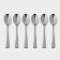 Spoon is a disposable plastic, 17.5 cm, metallic color, 6 pcs/un