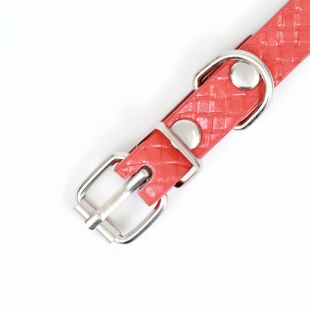 The collar of rivet with 2 rows of rivets, 33 x 1.2 cm, Osh 23-29, red-4