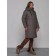 Coat insulated winter female, size 50, dark gray color