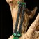 Balfish knife "God" green, steel - 440, handle - steel, 20 cm