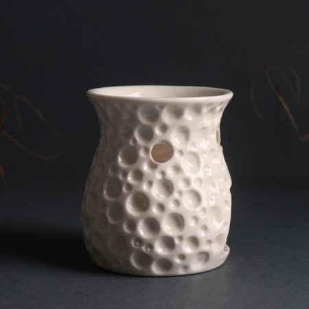 Aroma lamp ceramics "bubbles" white 8.5x8.5x9.5 cm-2
