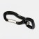 Carabiner with a latch and a swivel, 7x3 cm, 700 kg, black