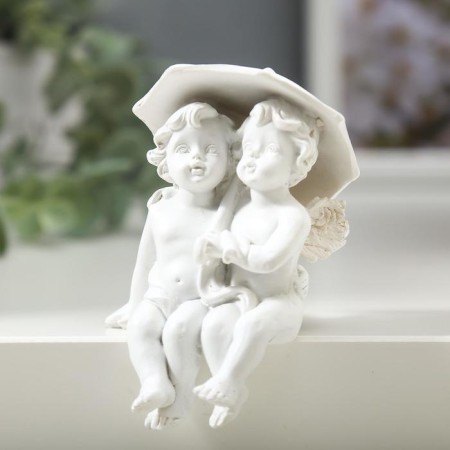 Polystone souvenir "Snow -white angels under an umbrella" 9x4.7x5.5 cm mix-2