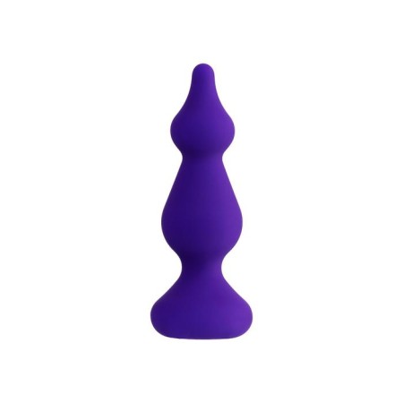 Anal plug Sholt, silicone, purple color, 10 cm, d = 3 cm-2