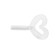 Helios Credo Double White Twizer, 9 cm, 5 pcs. (HS-28-001)