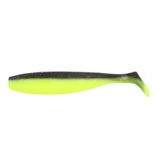 The Yaman Pro Sharky Shad, 11.4 cm, color #32-Black Red Flake/Chartreuse, 5 pcs.