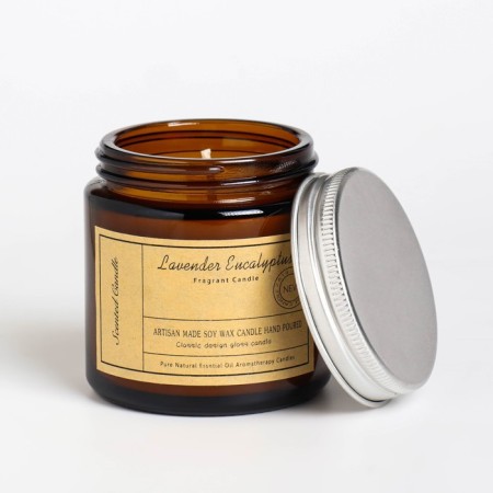 Aromatic candle in the Bank "Lavender and Eucalypt", 6.5x5.5 cm, 100 g-4
