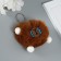 Fluffy on the ring "Capybara Mr. Sadness" Brown 10x8x8 cm