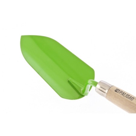 Supplostering scoop, length 35 cm, width 9.5 cm, steel, wooden handle-1