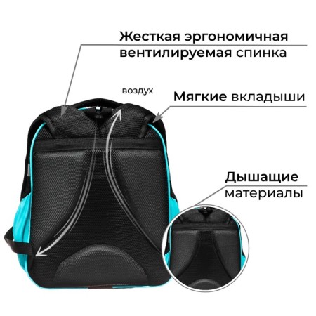 School backpack, 37 x 28 x 19 cm, calligrata volt "Cat Panda"-4