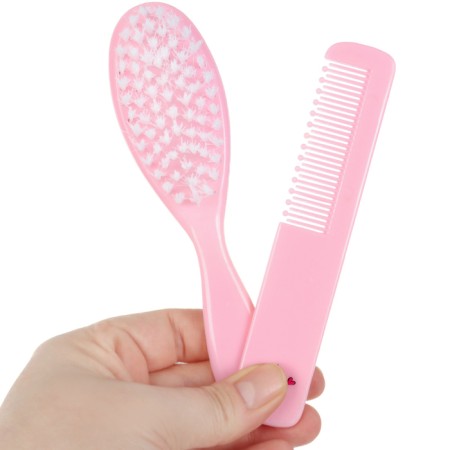 Baby combination + massage hair brush "Our Princess", from 0 months, drawing mix-2