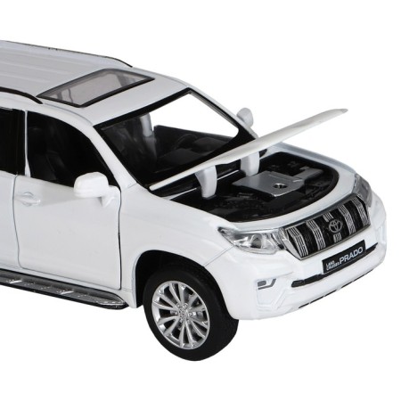 Metal machine Land Cruiser Prado 1:32, light and sound, doors, hood, baggage, inertia are opened-9