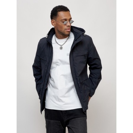 Sports male jacket, size 48, dark blue color-3