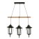 Lamp Bayerlux 1680/3bk E27 40W Black 50x15x30-130 cm
