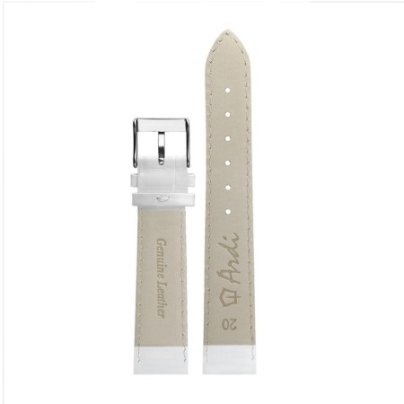 Watch strap, male, 20 mm, harness 75 mm, larynx 115 mm, genuine leather, white-2