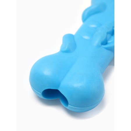 Chewing toy "bone with a smile", tpr, 9 cm, blue-3