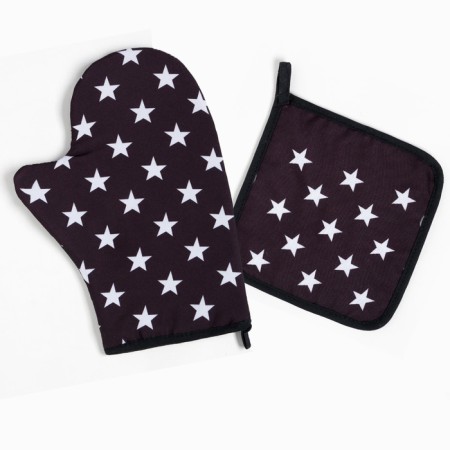 Set kitchen stars mittens-output 20x28cm, severity 17x17cm, 35% x/l, 65% of the p/e-6