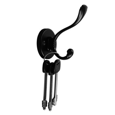 Furniture hook Cappio Grace, two -rod, black color, 4 pcs.-2