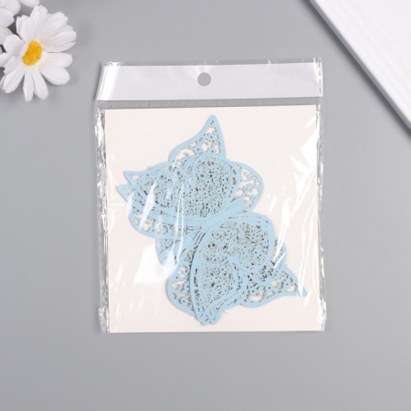Stick Paper "Butterfly with forget -me -nots" matte heavenly set 12 pcs 12 cm, 10 cm, 8 cm-2