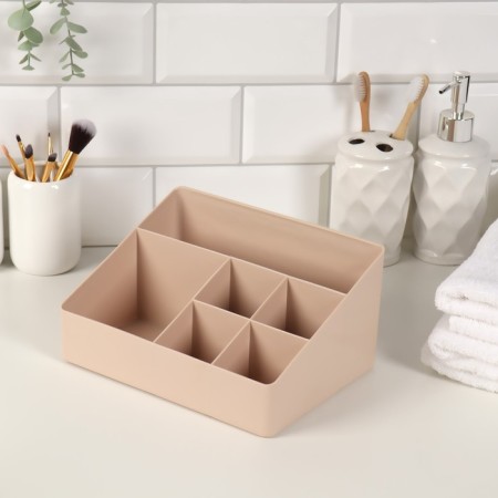 Organizer for storing manicure/cosmetic supplies, 6 sections, 22 × 16.1 × 11 cm, color mix-3