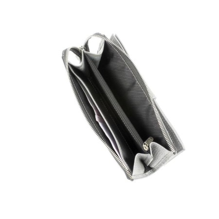 Wallet, magnet, 18 pockets, 1 department for trifles, n/k gray metallic-3