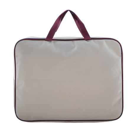 Folder with handles Textile A4, 350 x 265 x 45 mm, PMD 2-42 "Office", inner pocket, beige/burgundy-2