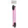 Bulas for rhythmic gymnastics inserted Grace Dance, 36 cm, pink/black color