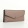 Women's wallet on the button, beige color