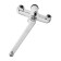 ACCOONA A7124 bath mixer, single -leaf, pour 300 mm, shower set, chromium