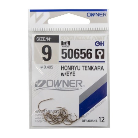 Hook Owner Honryu Tenkara Brown No. 9, 12 pcs.-2