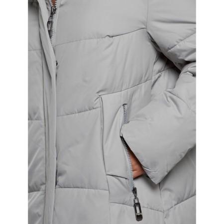 Coat insulated winter female, size 48, color gray-9