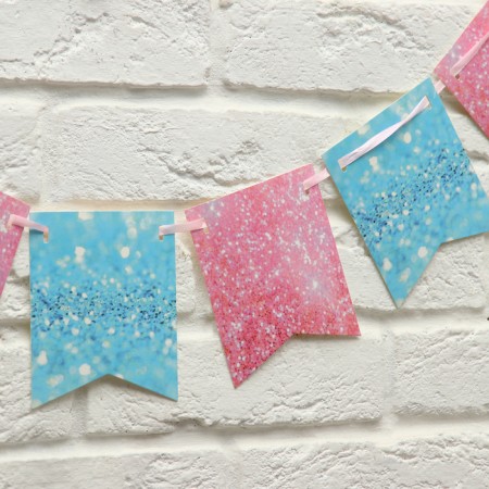 Garland on the rose and blue tape 300 cm-2