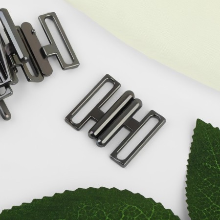 Flotter for a swimsuit, metal, 20 mm, 5 pcs, black nickel color-1