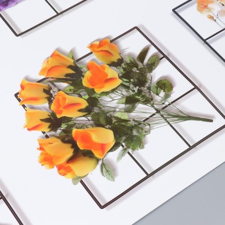 Sticking plastic interior color "Bouquets on the grid" 60x90 cm-2