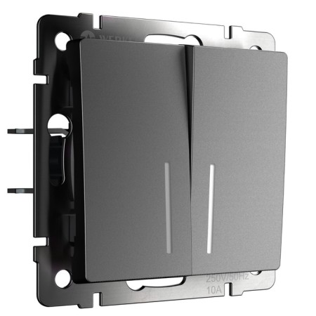 Two -clavy passage circuit breaker with backlight (matte graphite) W1122164