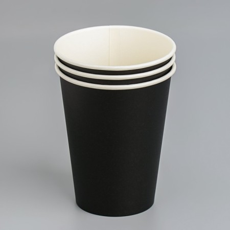 Paper glass "Black" 350 ml, diameter 90 mm-1
