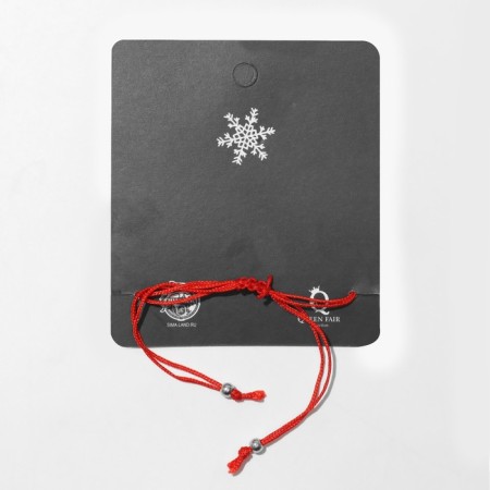 Bracelet "New Year" make a desire, red color with silver, 7cm-2