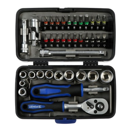 A set of end heads and bit with Rokot holders, 689-002, 1/4 ", 38 items-1