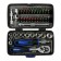 A set of end heads and bit with Rokot holders, 689-002, 1/4 ", 38 items