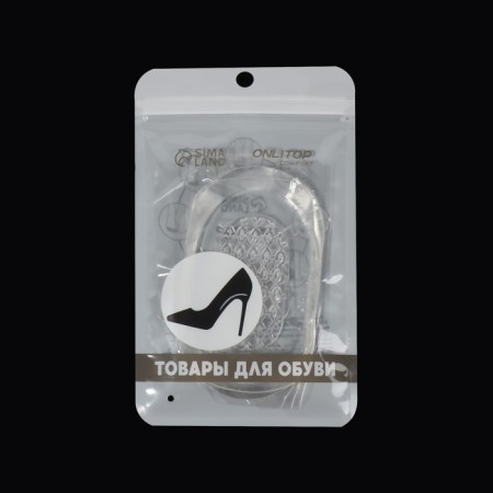Shoes for shoes, with a tread, silicone, 10 × 6 cm, pair, color transparent-5