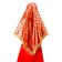Carnival set: scarf, kokoshnik, gold on red