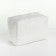 Cosmetic bag at the lightning textura, white color