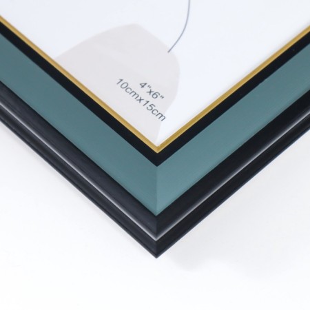 Photo frame plastic 10x15 cm "Blue oak" Inner gold stroke 18.5x13.5 cm-3