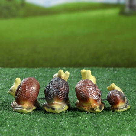 Garden figure "Snails" set 4pcs, 13x7.5cm-13