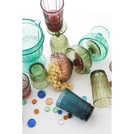 Glass glass Magistro "La-Channel", 220 ml, green color-4