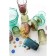 Glass glass Magistro "La-Channel", 220 ml, green color