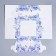 Capcake box, confectionery packaging with a window, 4 cells "Blue Flowers", 16 x 16 x 10 cm