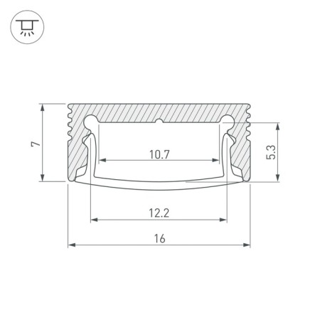 Profile SL-SLIM-H7-2000 ANOD (alum.) L2000 Arlight 023716-2